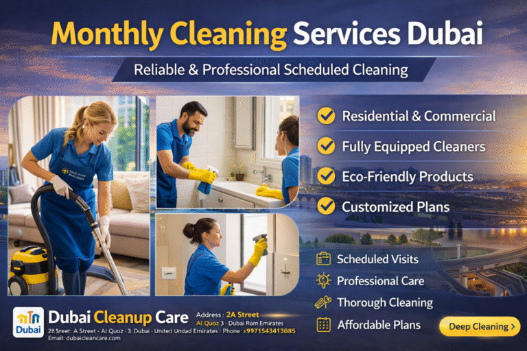 monthly cleaning services dubai