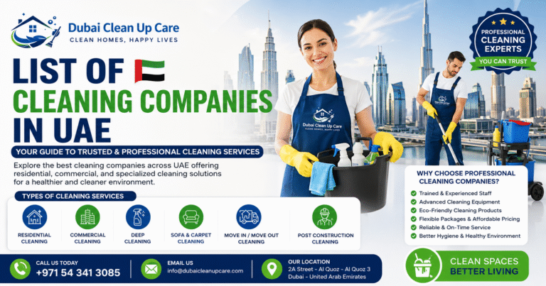 List of Cleaning Companies in UAE – Trusted Services